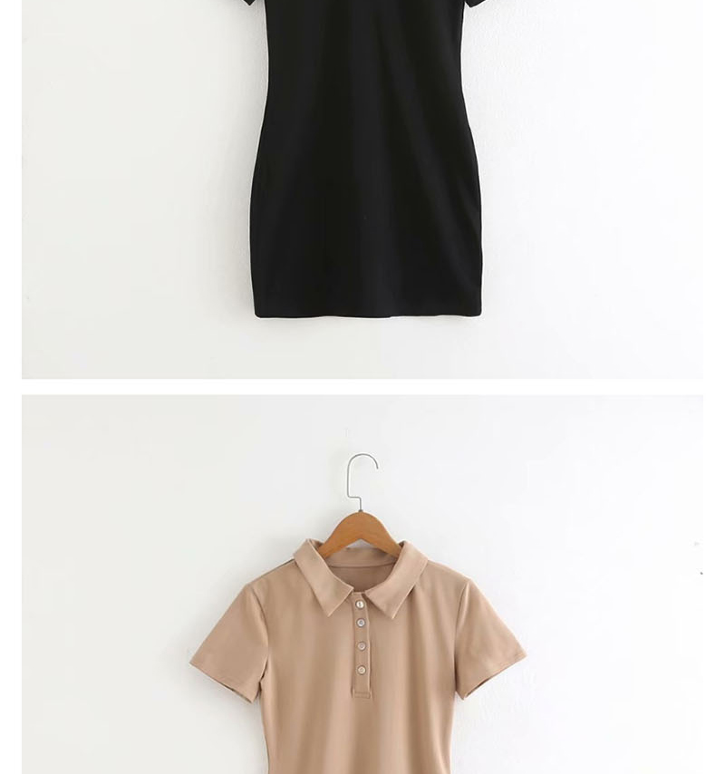 Fashion Black Lapel Dress,Mini & Short Dresses