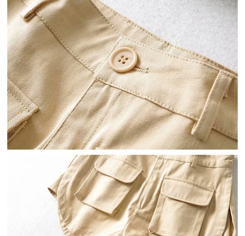 Fashion Army Green Multi-pocket Overalls,Shorts