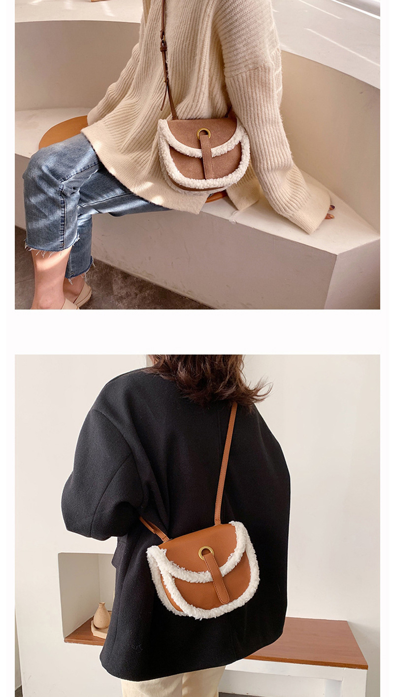 Fashion Brown Lambskin Stitched Shoulder Bag,Shoulder bags