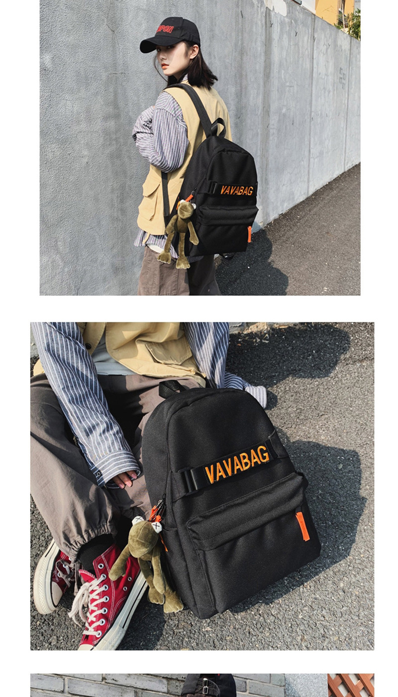 Fashion Orange Patchwork Embroidered Backpack,Backpack