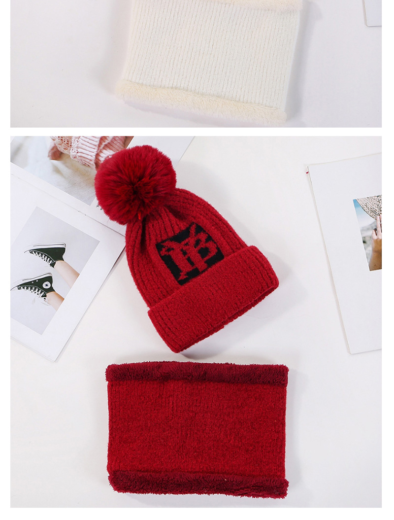 Fashion Khaki Mink Velvet Wool Knit Hat Bib Set,Knitting Wool Hats