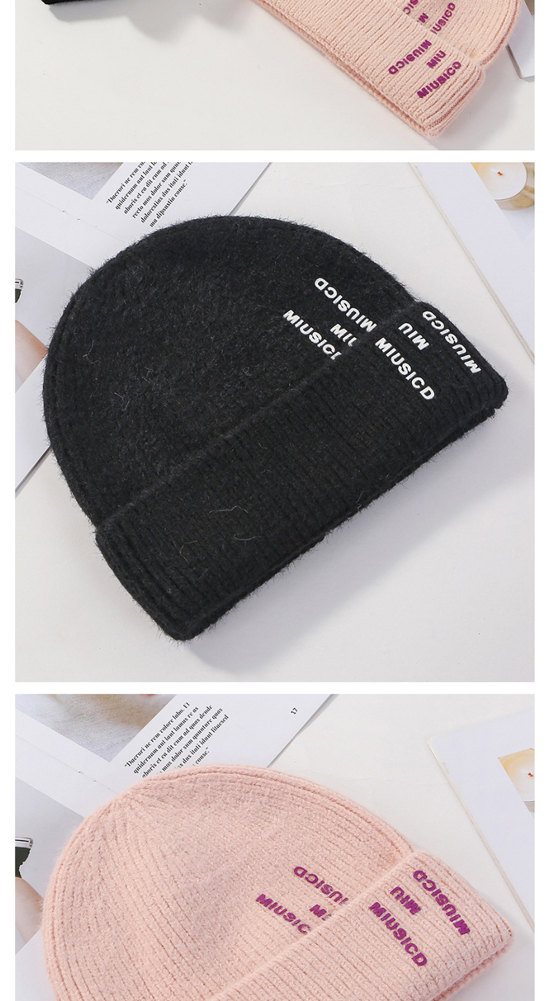 Fashion White Woolen Printed Letter Hat,Knitting Wool Hats