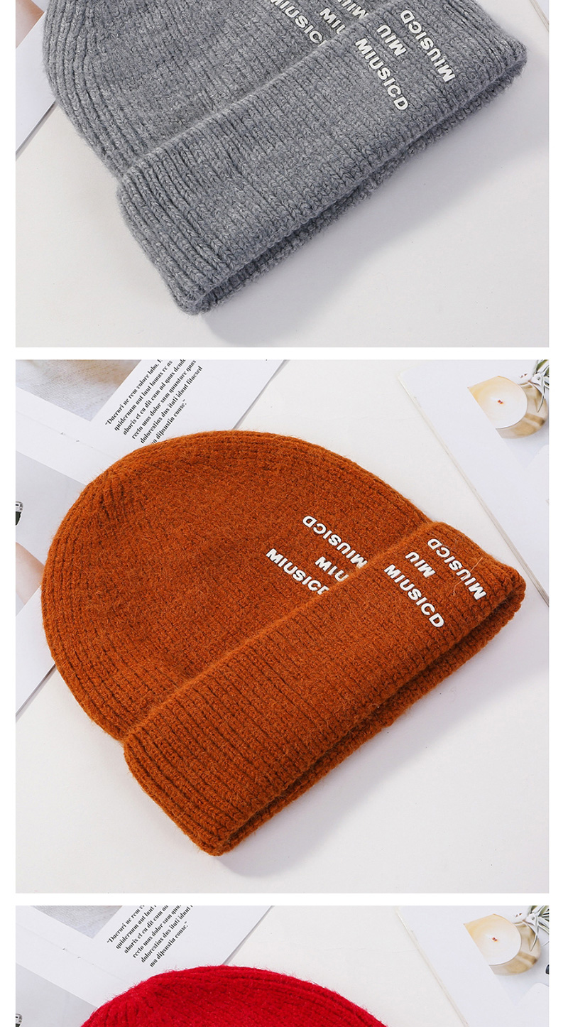 Fashion Black Woolen Printed Letter Hat,Knitting Wool Hats