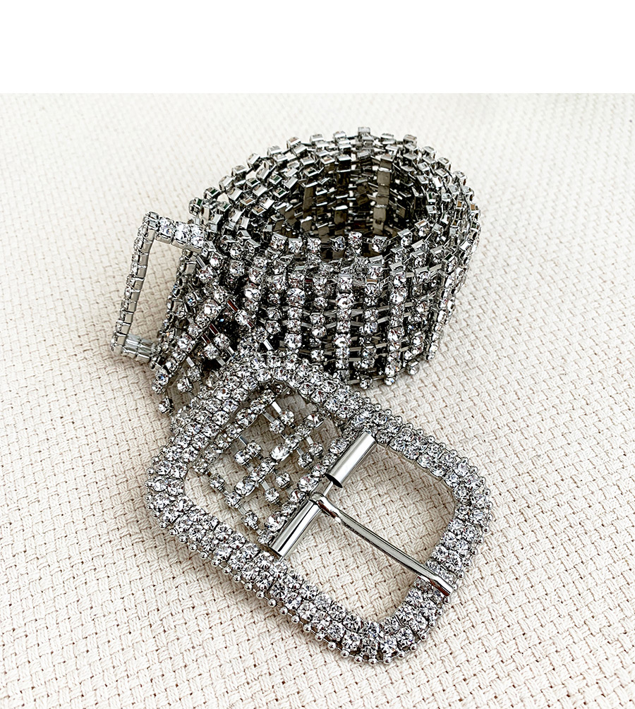 Fashion Silver Alloy Diamond Belt,Wide belts