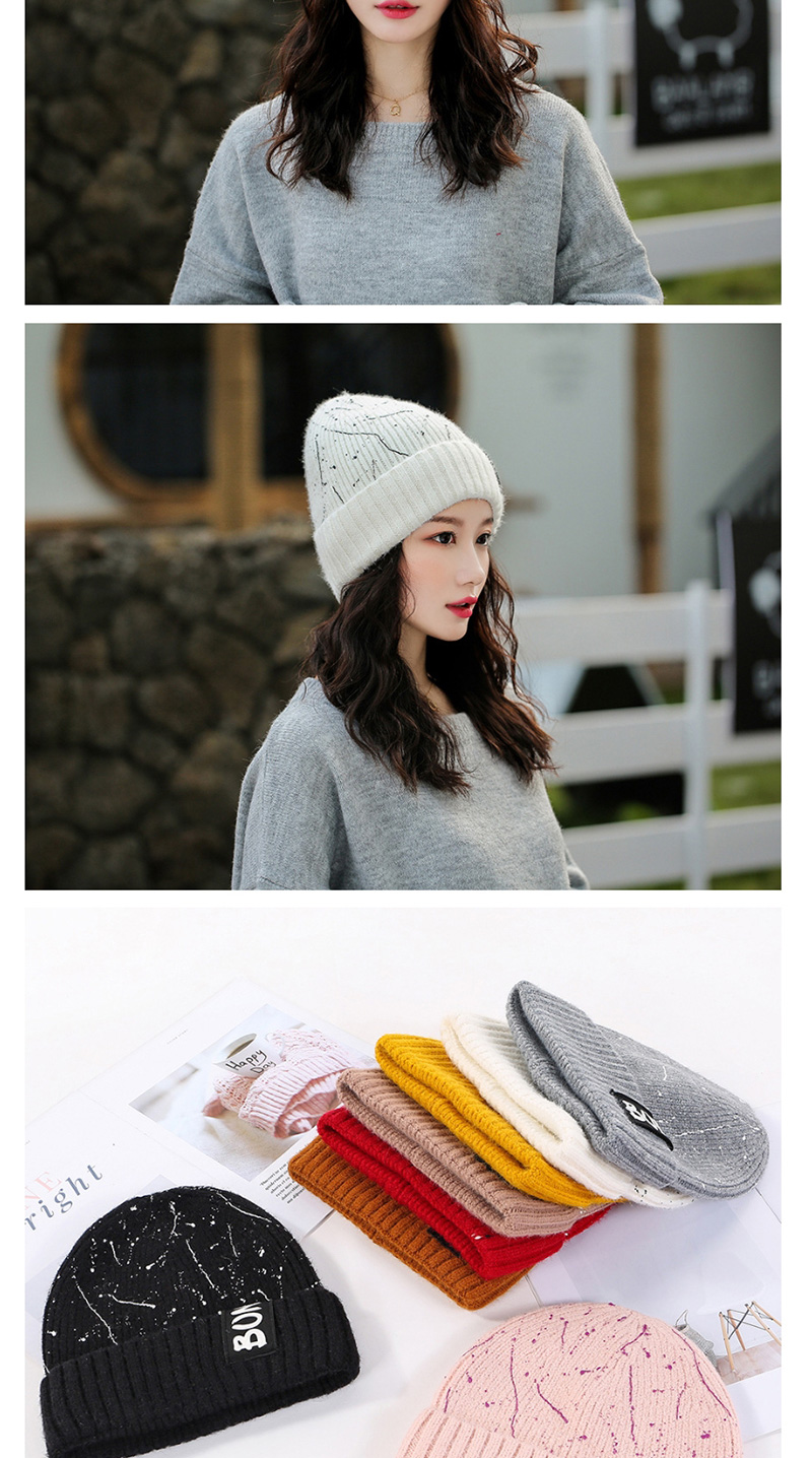 Fashion White Graffiti Cloth Knit Hat,Knitting Wool Hats
