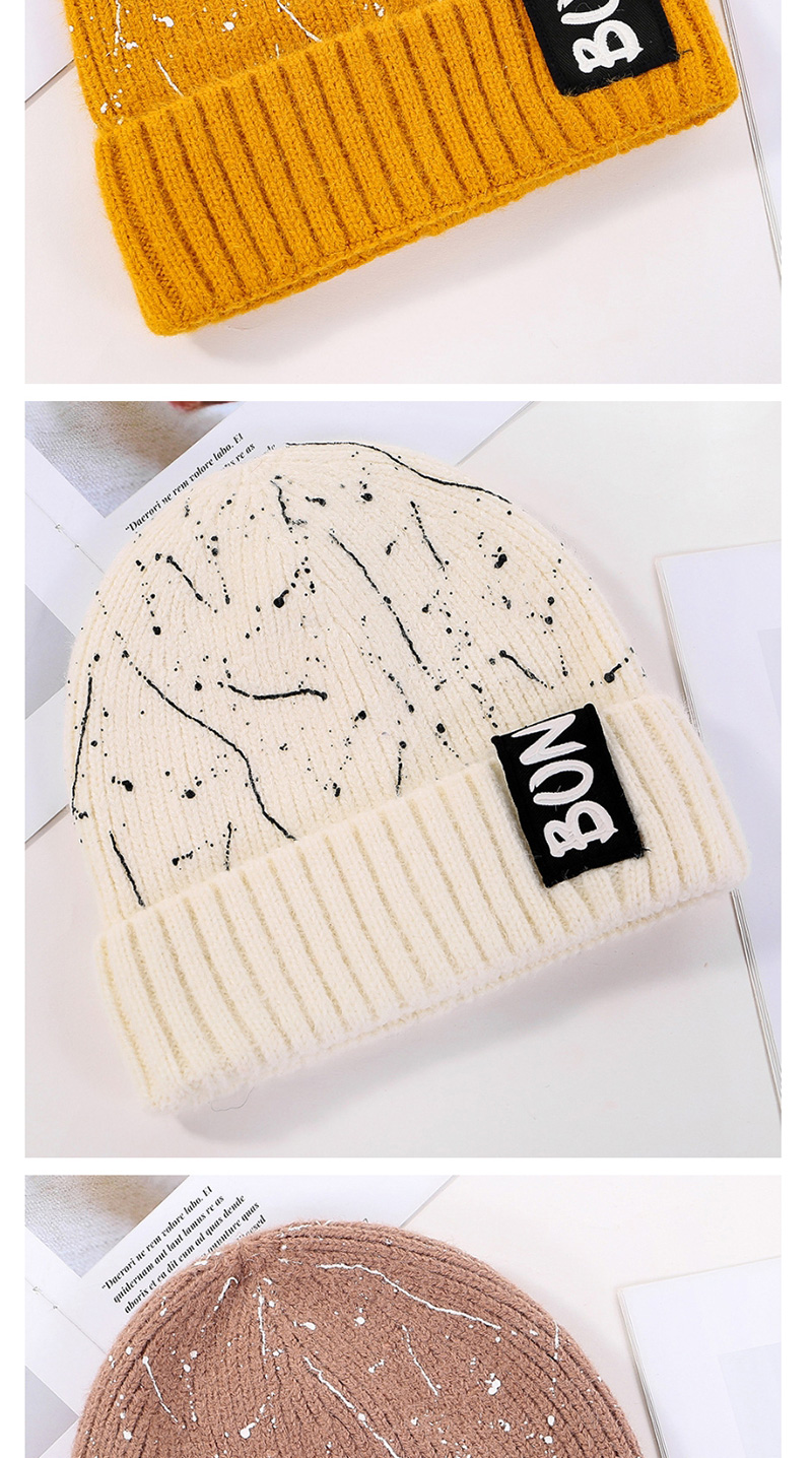 Fashion Yellow Graffiti Cloth Knit Hat,Knitting Wool Hats