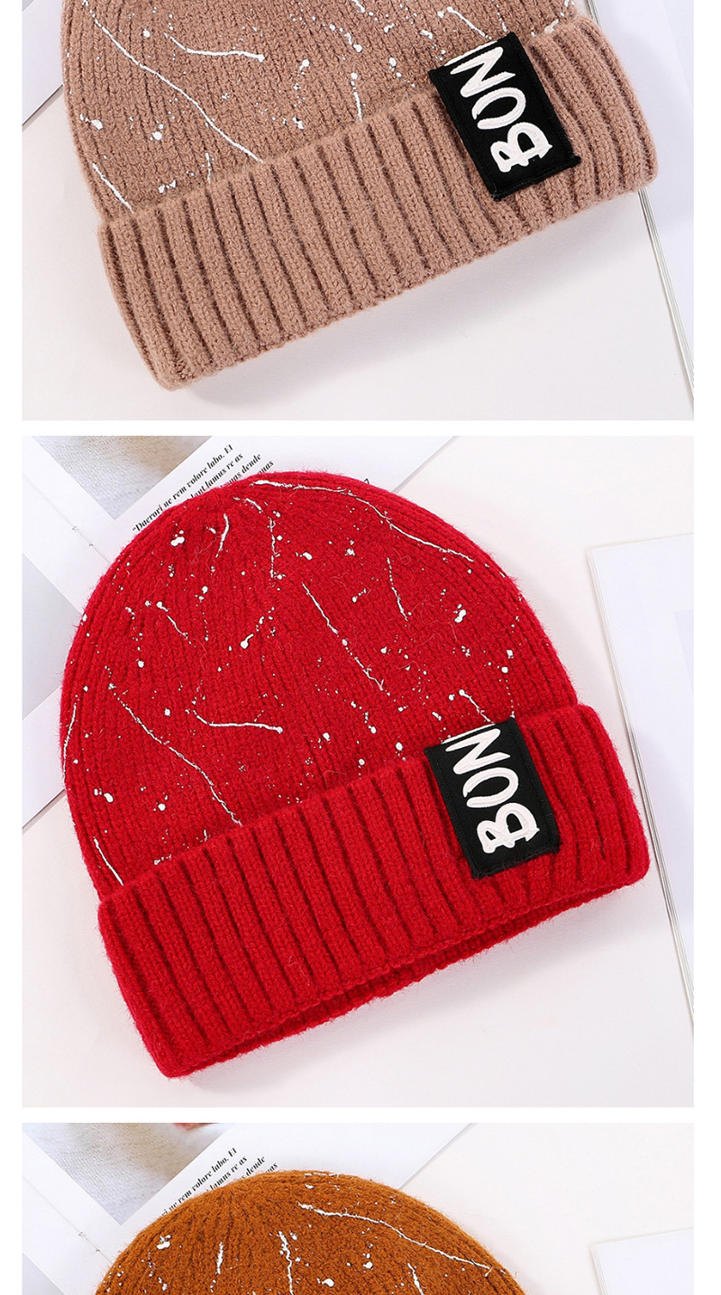 Fashion Red Graffiti Cloth Knit Hat,Knitting Wool Hats