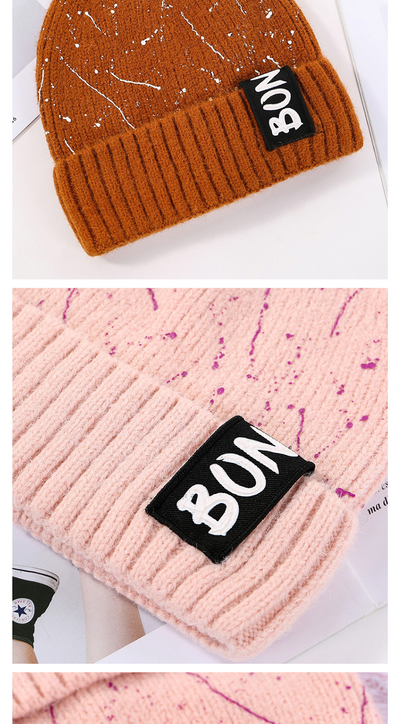 Fashion Pink Graffiti Cloth Knit Hat,Knitting Wool Hats