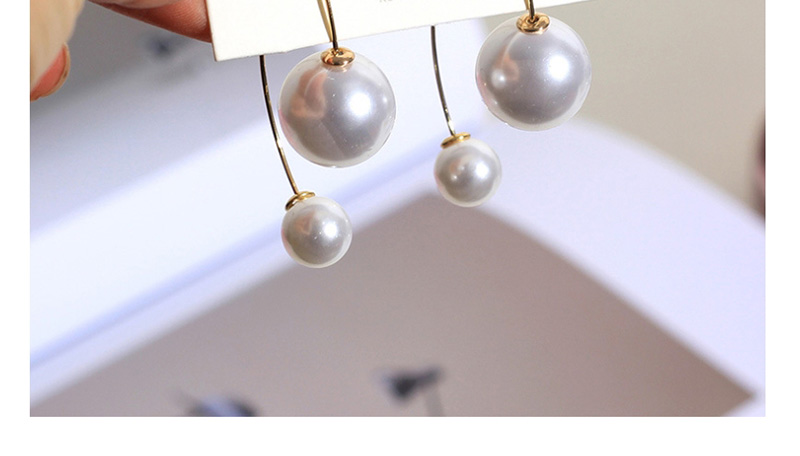 Fashion Off-white Pearl Geometric Earrings,Drop Earrings