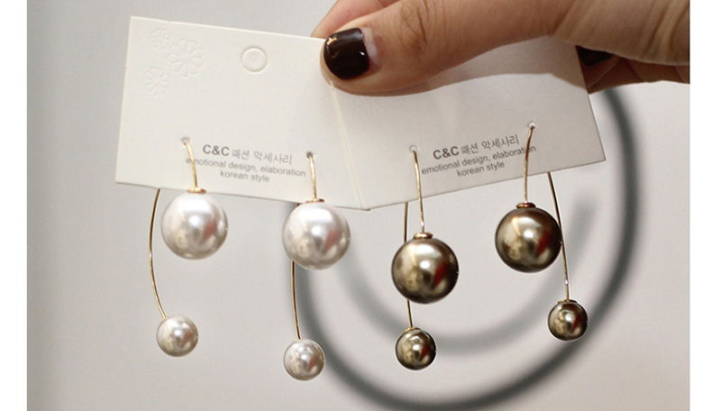 Fashion Champagne Pearl Geometric Earrings,Drop Earrings
