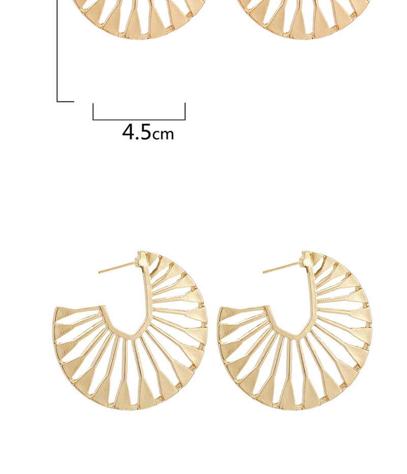 Fashion Golden Cannabis Flower Openwork Open Stud Earrings,Hoop Earrings