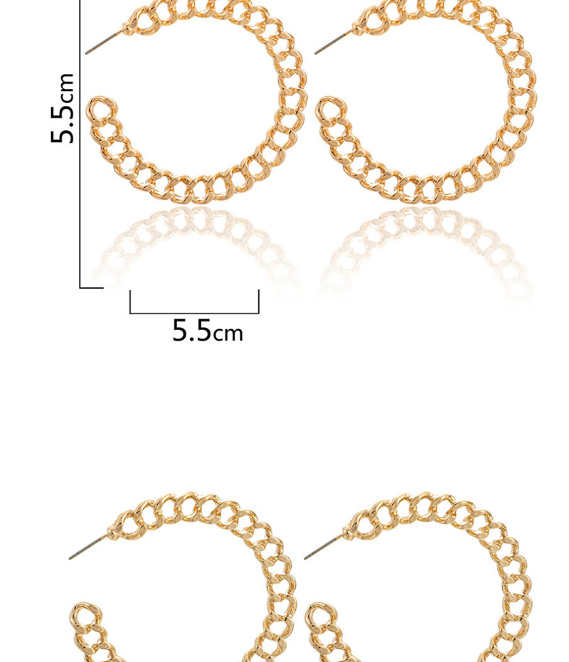 Fashion Golden Scalloped Cutout Stud Earrings,Hoop Earrings
