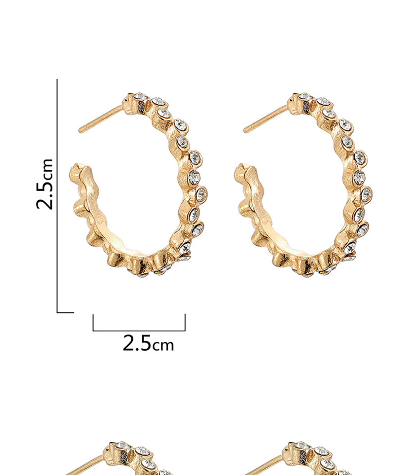 Fashion Golden Pearl Round Geometric Open Stud Earrings,Hoop Earrings