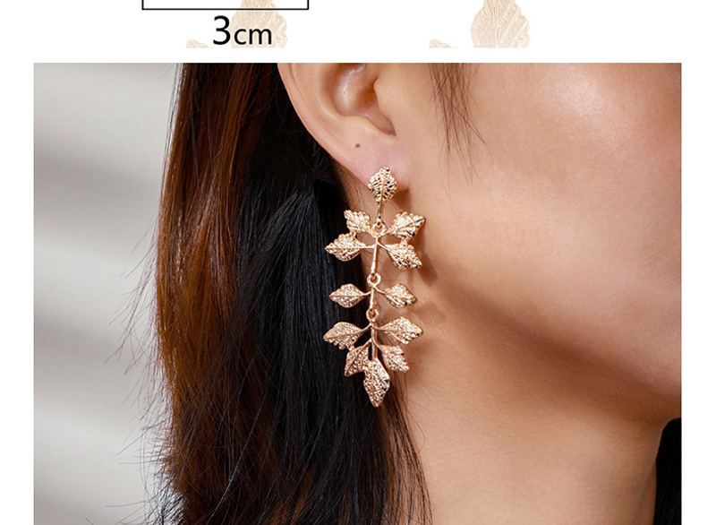 Fashion Golden Irregular Tassel Leaf Earrings,Drop Earrings