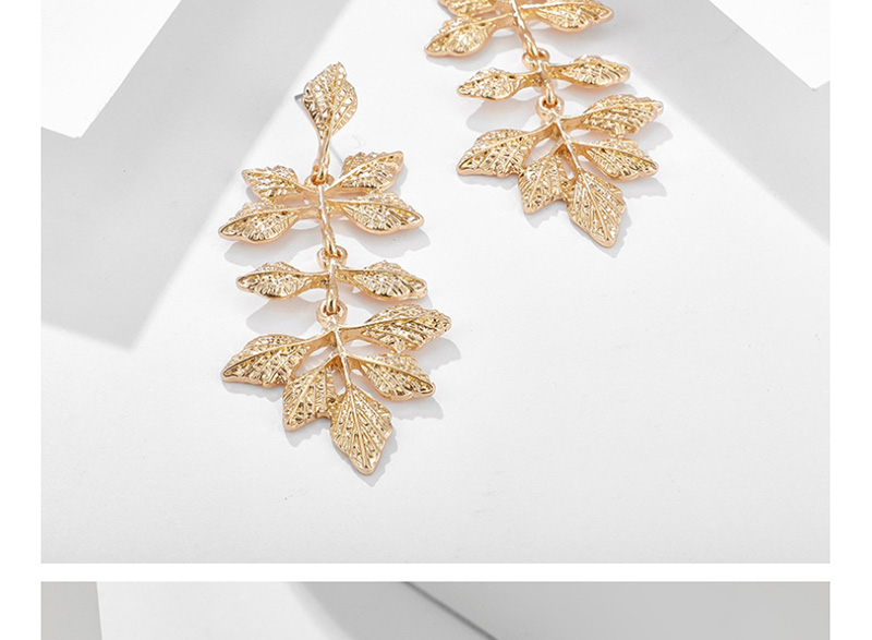 Fashion Golden Irregular Tassel Leaf Earrings,Drop Earrings