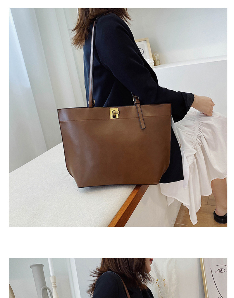 Fashion Brown Locked Shoulder Crossbody Bag,Messenger bags