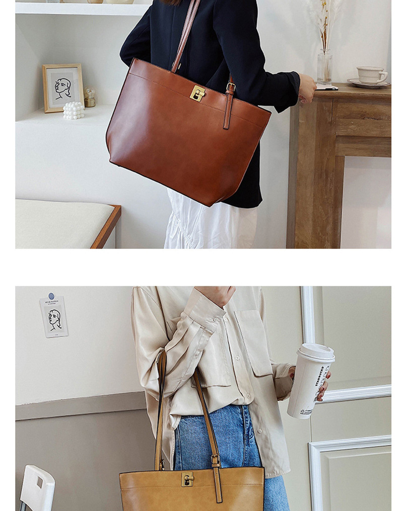 Fashion Coffee Color Locked Shoulder Crossbody Bag,Messenger bags