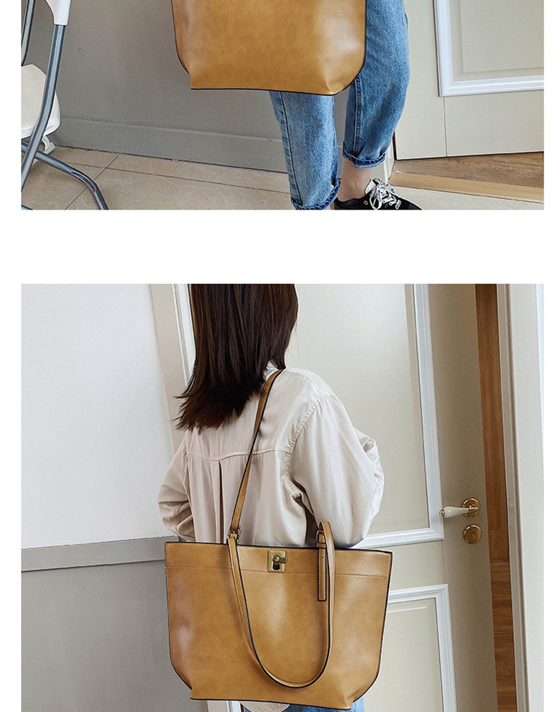 Fashion Coffee Color Locked Shoulder Crossbody Bag,Messenger bags