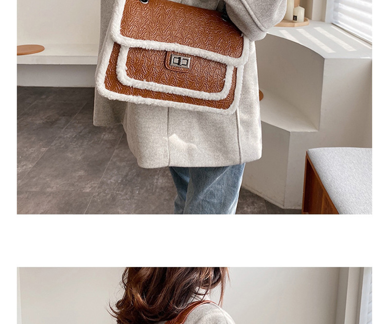 Fashion Black Chain Lamb Fur Shoulder Bag,Messenger bags