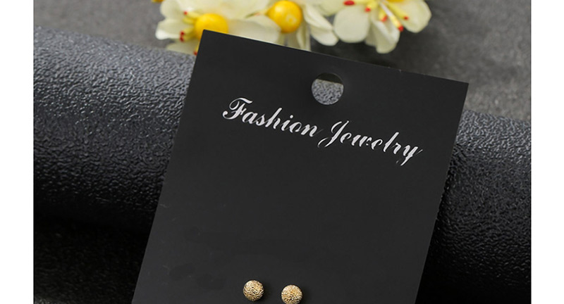 Fashion Golden Pearl Studded Flower Geometric Earrings Set,Earrings set
