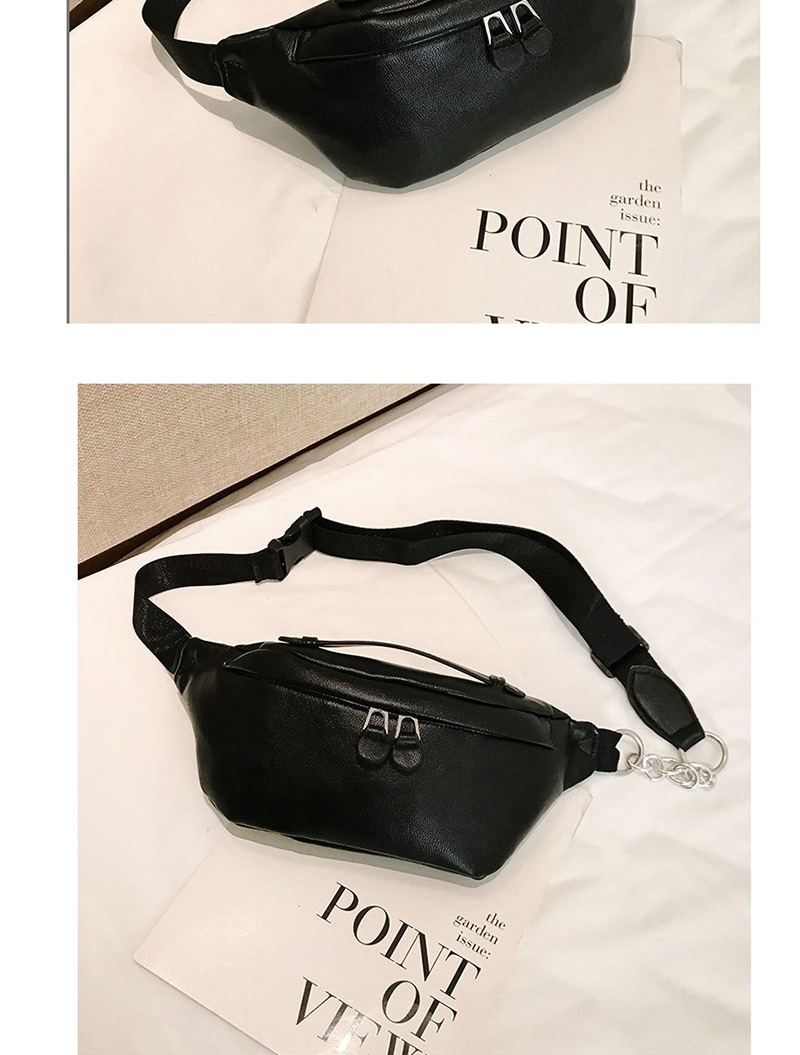 Fashion Black Zip Solid Crossbody Bag,Shoulder bags