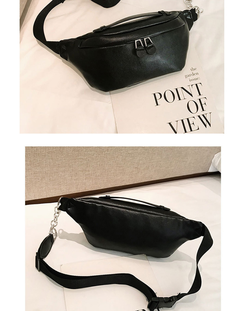 Fashion Black Zip Solid Crossbody Bag,Shoulder bags
