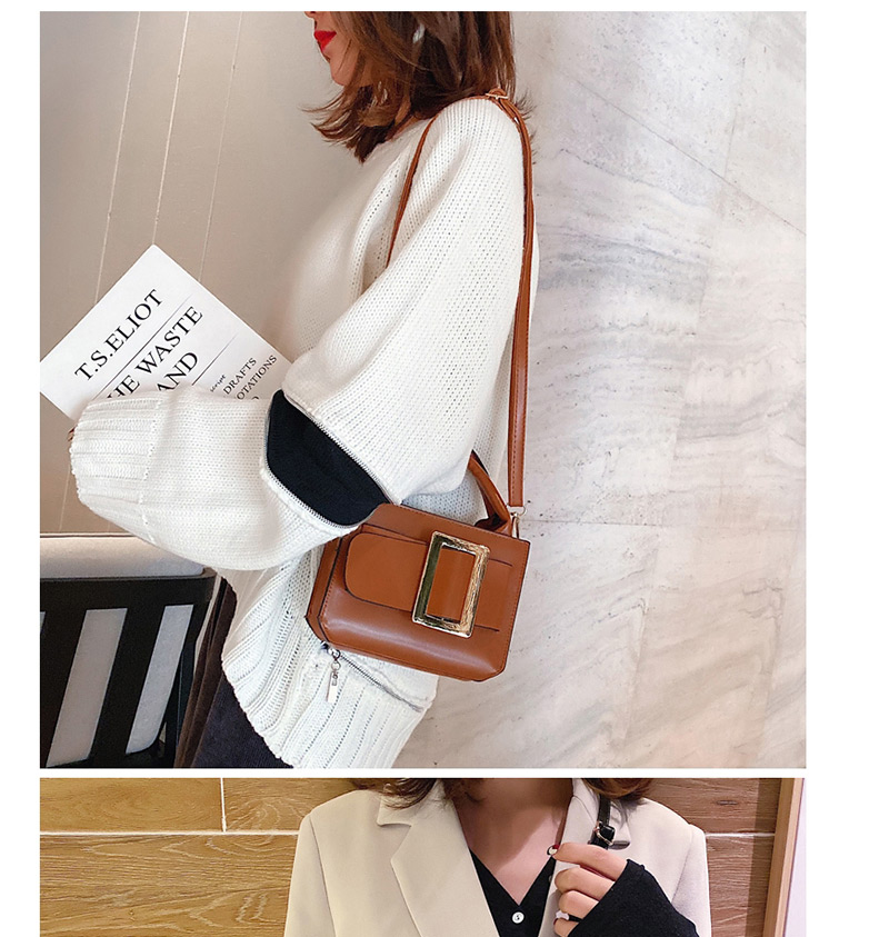 Fashion Dark Brown Belt Pliers Diagonal Shoulder Bag,Handbags