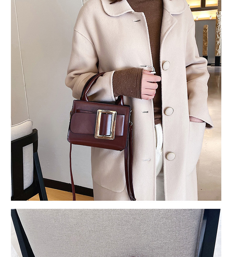 Fashion Light Brown Belt Pliers Diagonal Shoulder Bag,Handbags