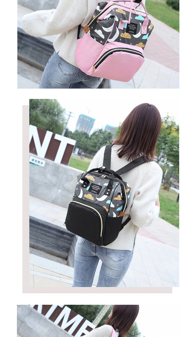 Fashion Red Multifunctional Printed Mummy Bag,Backpack