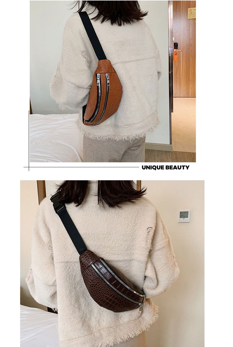 Fashion Light Brown Crocodile Cross-body Bag,Shoulder bags