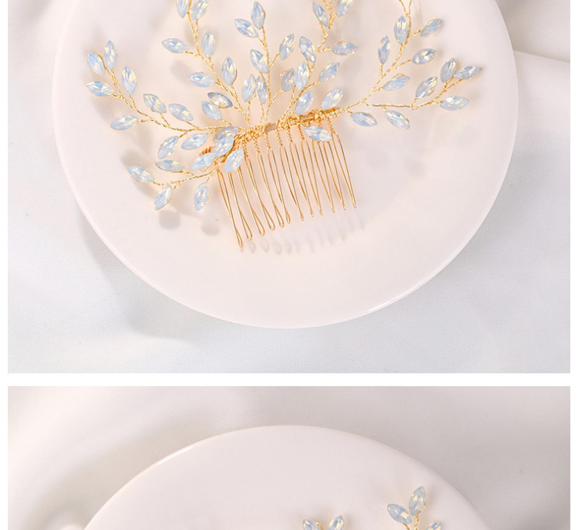 Fashion Golden Crystal Twig Hair Comb,Bridal Headwear
