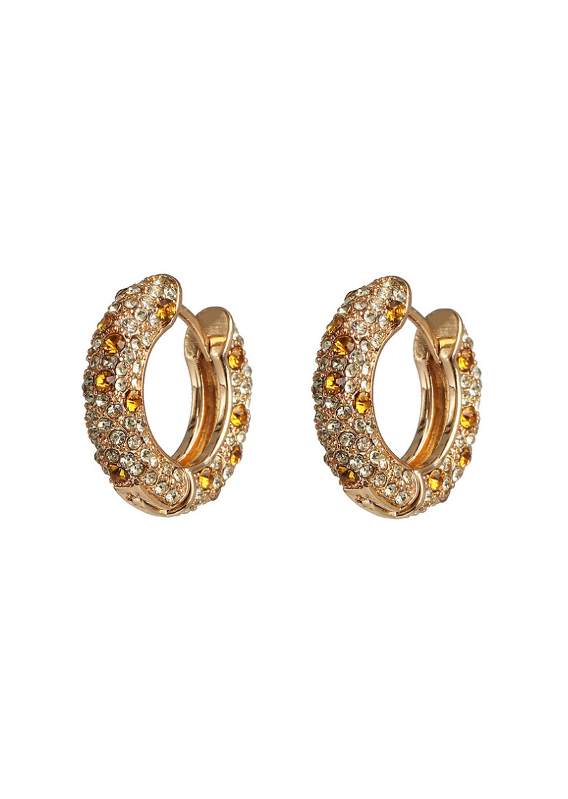 Fashion Pearl Round Geometric Full Diamond Earrings With Diamonds,Hoop Earrings