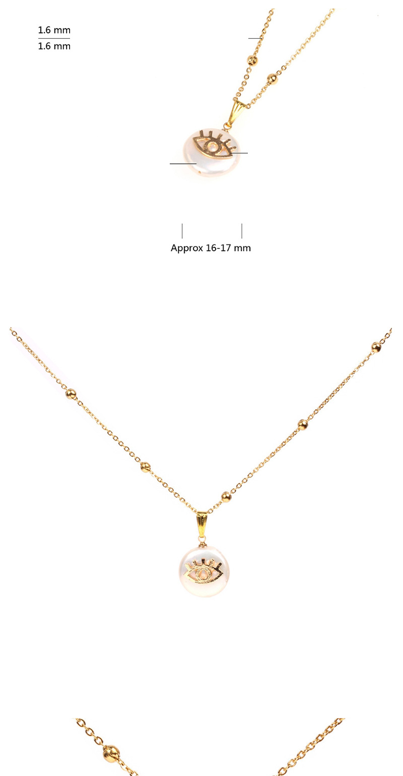 Fashion Golden Shaped Pearl Eyeball Bead Necklace,Pendants