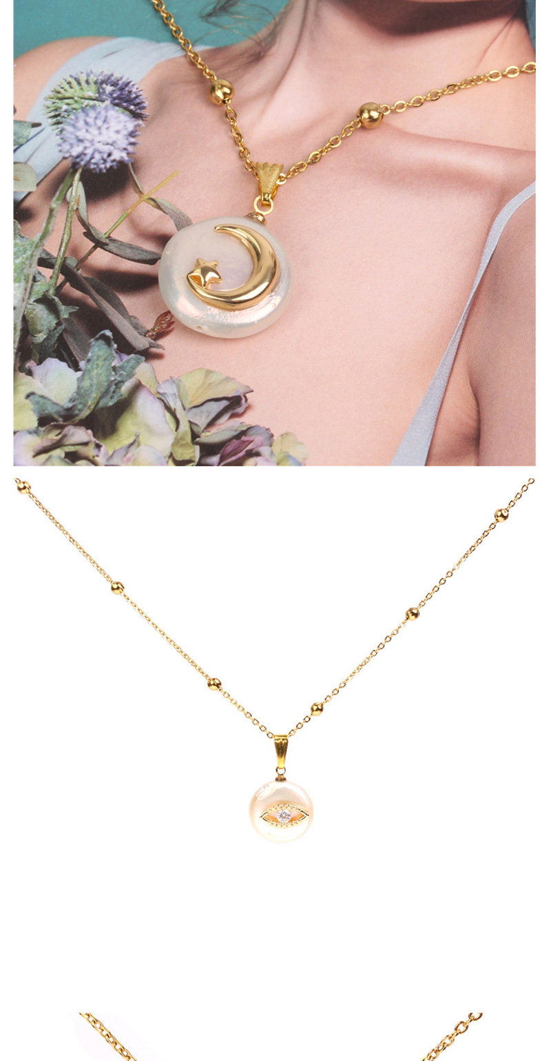 Fashion Golden Shaped Pearl Star Moon Bead Necklace,Pendants