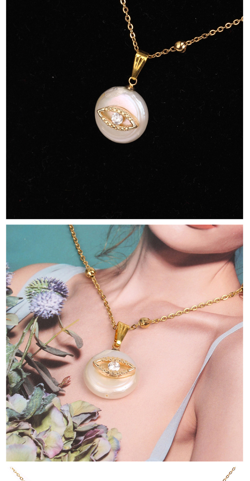 Fashion Golden Shaped Pearl Eyeball Bead Necklace,Pendants