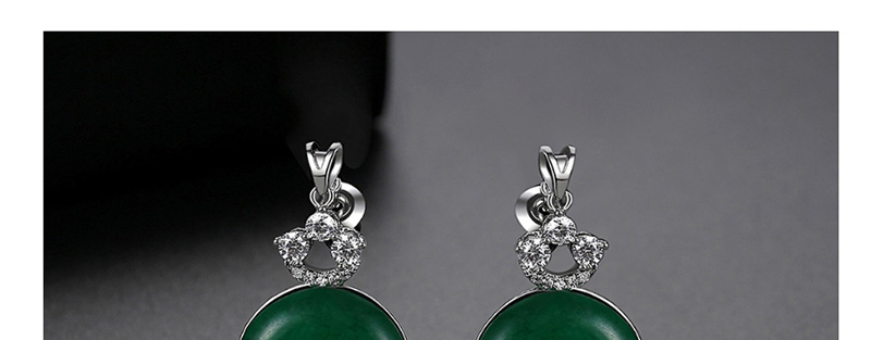 Fashion Platinum Round Earrings With Diamonds,Earrings