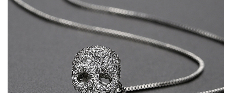 Fashion White Skeleton Skull Necklace,Necklaces