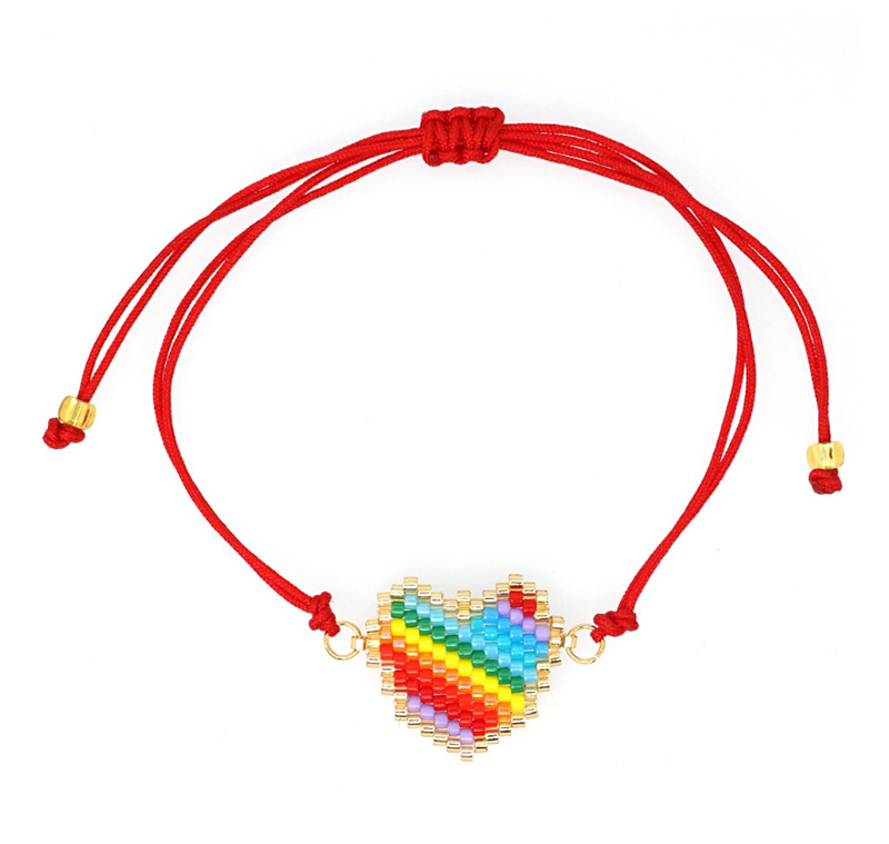Fashion Color Rice Beads Woven Love Bracelet,Beaded Bracelet
