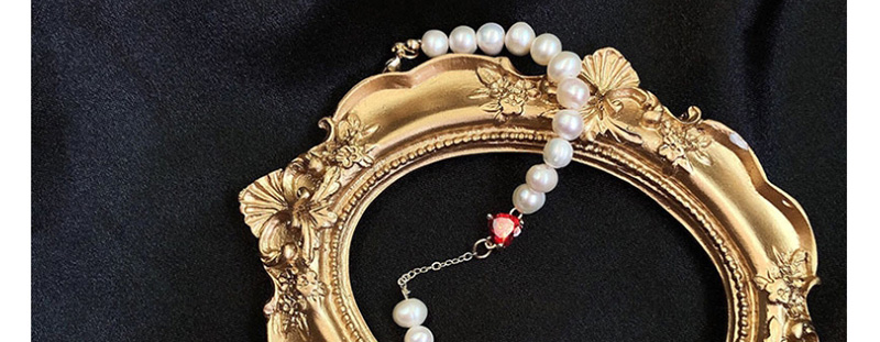 Fashion White Baroque Shaped Pearl Zircon Love Bracelet,Fashion Bracelets