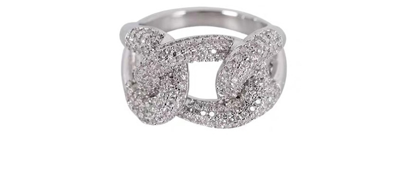 Fashion Platinum Geometric Full Diamond Ring,Fashion Rings