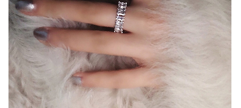 Fashion Platinum Geometric Full Diamond Ring,Fashion Rings