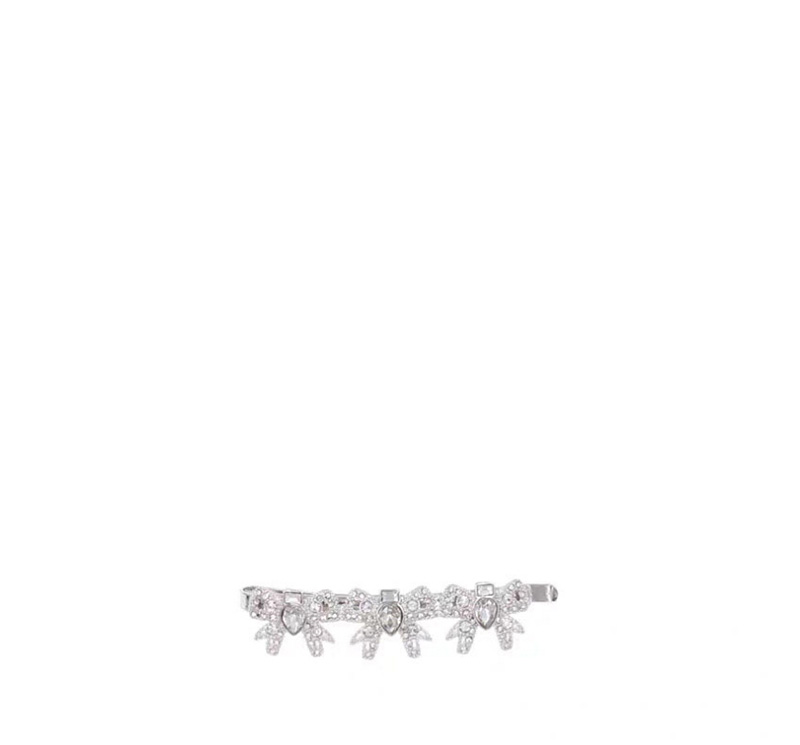 Fashion Platinum Bow Clip With Diamonds,Hairpins