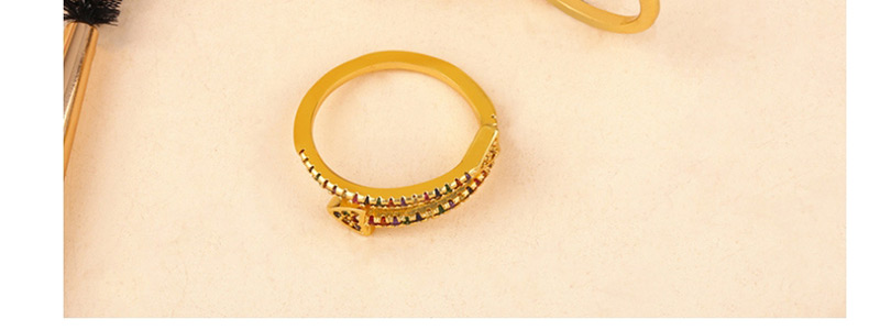 Fashion Golden Classic Arrow-set Diamond Adjustable Ring,Rings