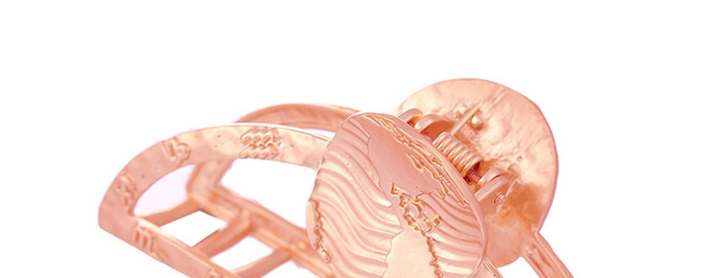 Fashion Rose Gold Geometric Alloy Frosted Relief Grip Clamp,Hair Claws