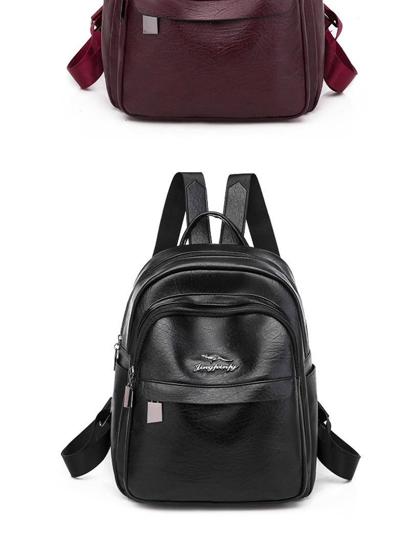 Fashion Black Letter Patch Backpack,Backpack
