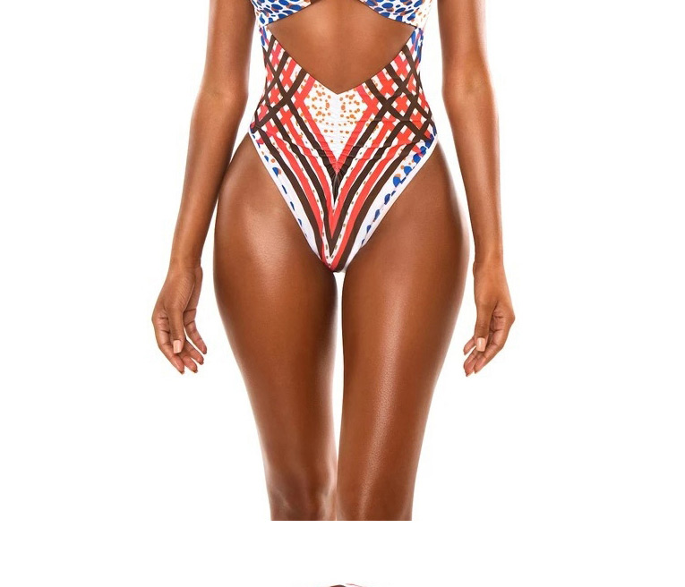 Fashion Pure Red Pleated Strap Cutout One-piece Swimsuit,One Pieces
