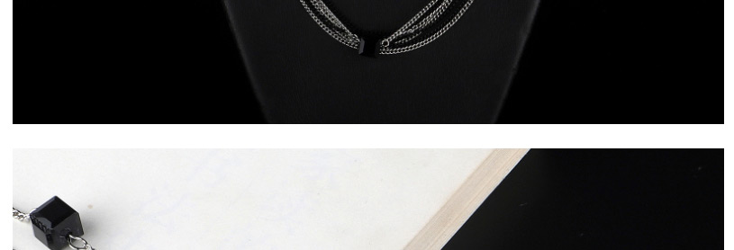 Fashion Silver Crystal Multi-layer Geometric Necklace,Sunglasses Chain