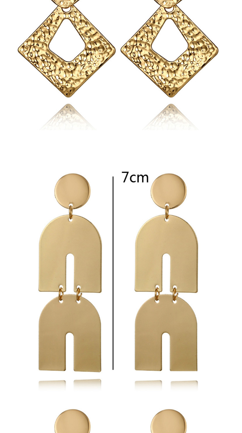 Fashion Golden Ladder Geometric Cutout Earrings,Drop Earrings