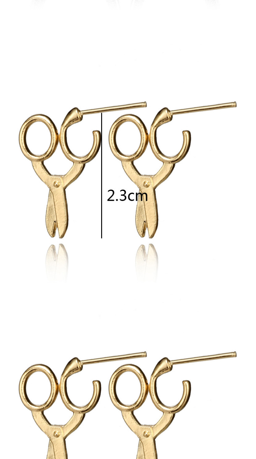 Fashion Golden Scissors Metal Earrings,Drop Earrings