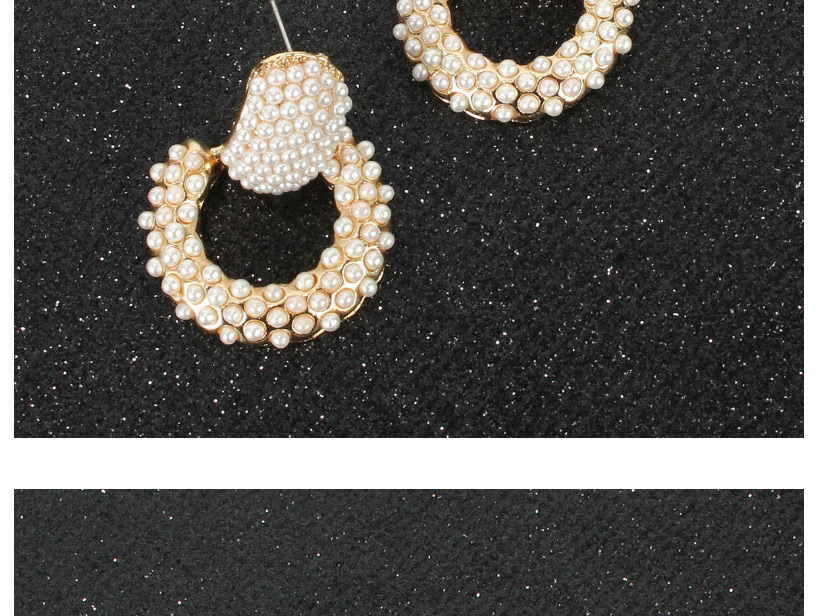 Fashion White Baroque Pearl Geometric Earrings,Drop Earrings